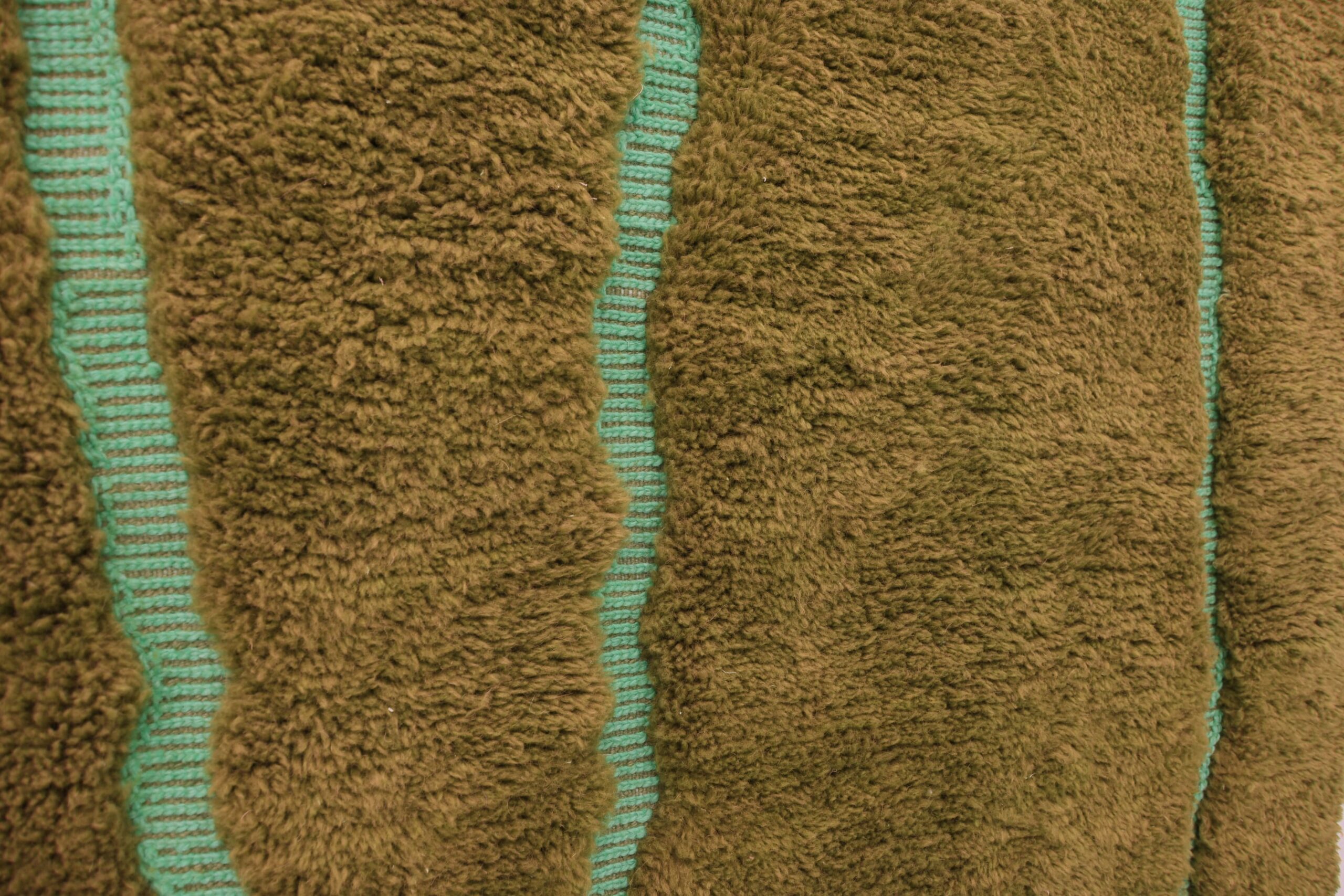 Peanut Brown Mrirt Moroccan Wool Rug 200x300cm - Handcrafted Elegance - Image 3