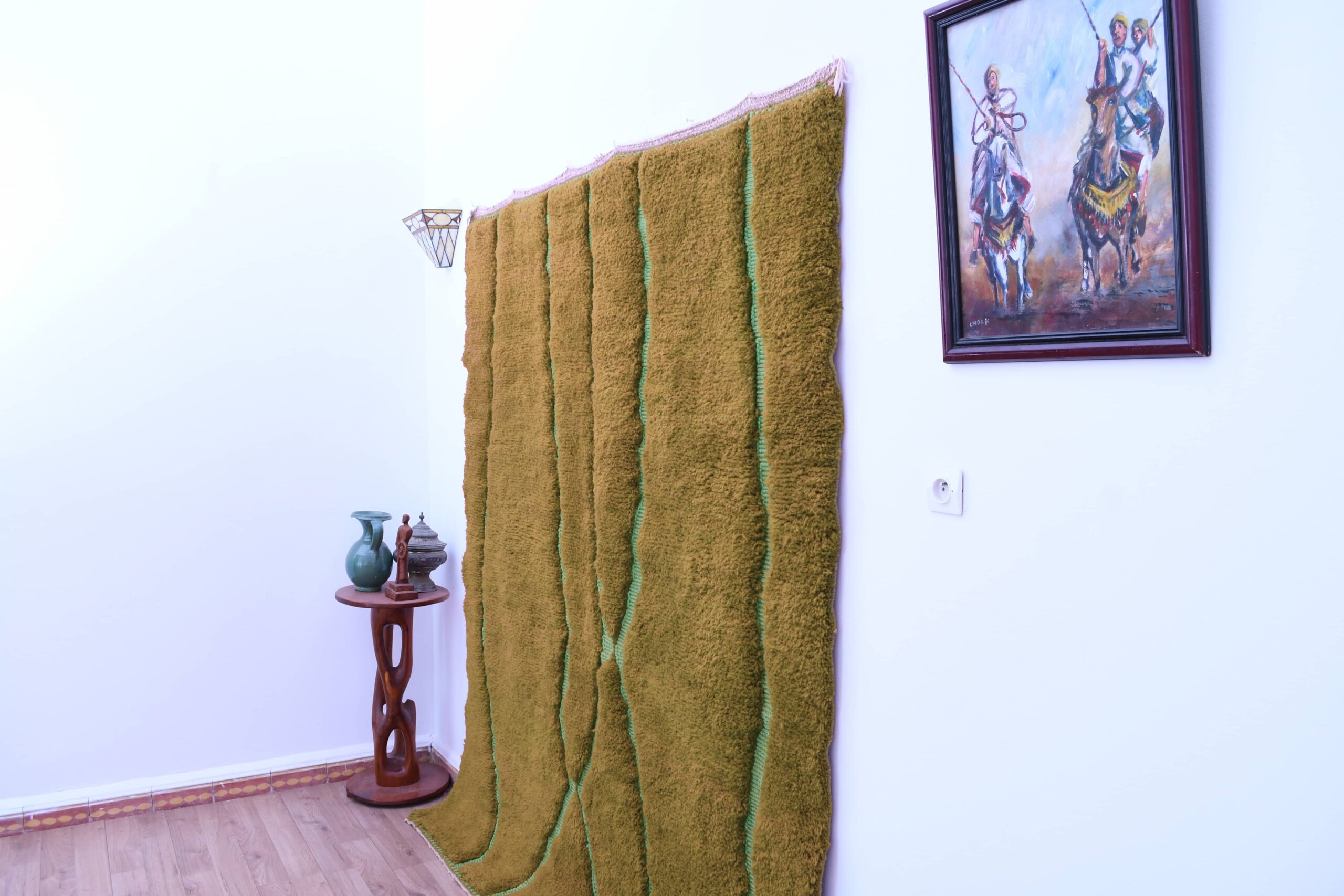 Peanut Brown Mrirt Moroccan Wool Rug 200x300cm - Handcrafted Elegance - Image 4