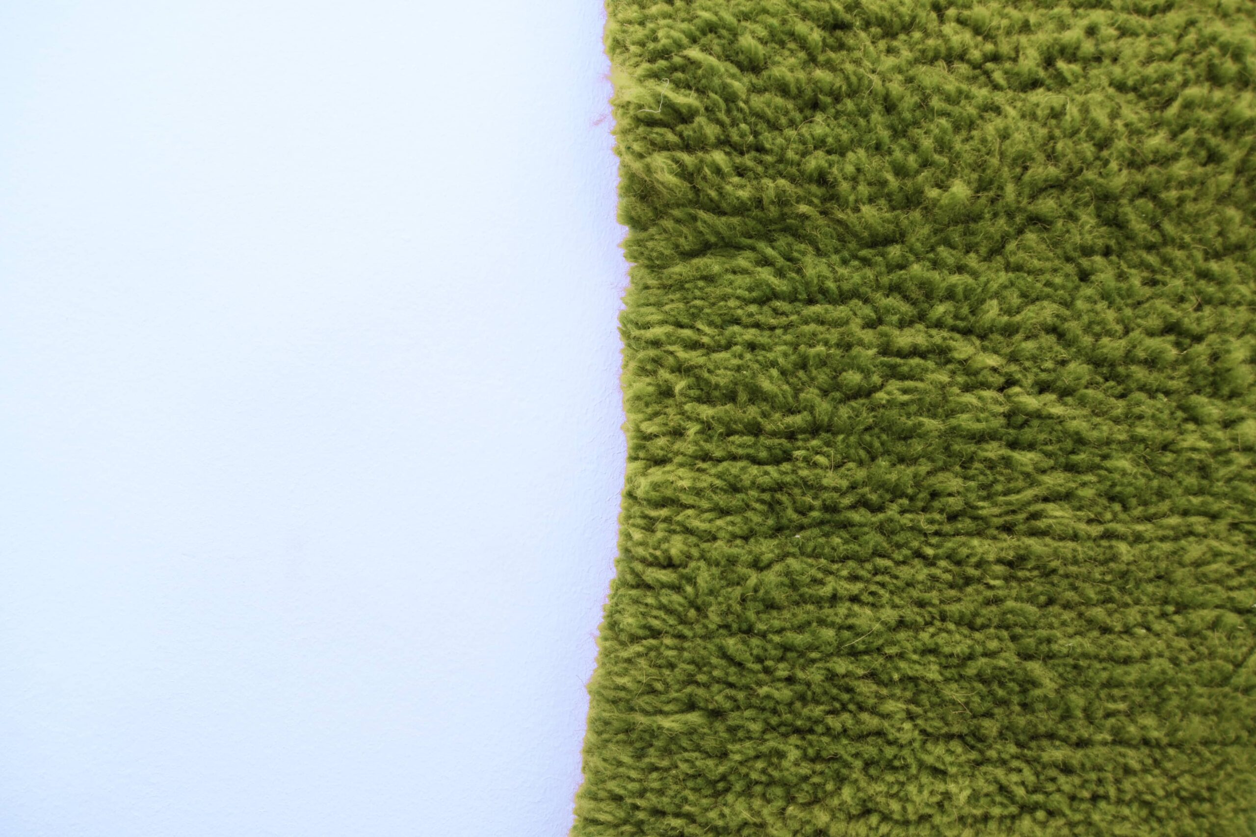 Handmade Olive Green Moroccan Mrirt Wool Rug 200x300 cm - Elegant Minimalist Design - Image 7