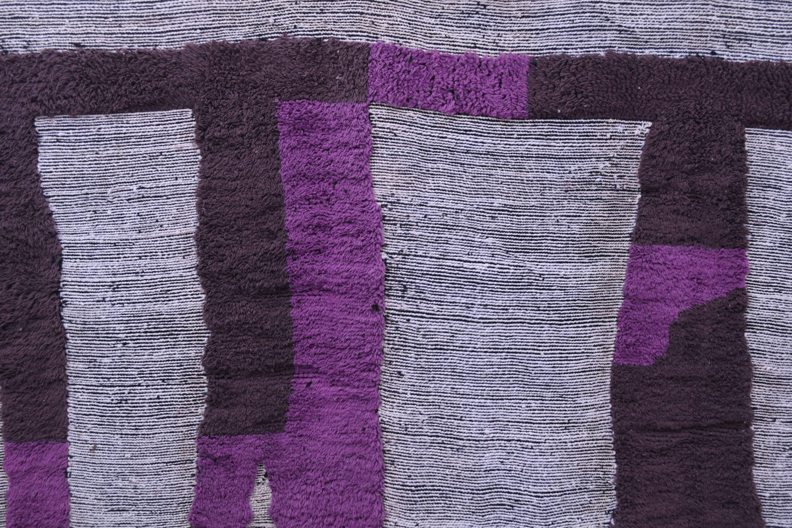 Handmade Mrirt Moroccan Wool Rug 200x300cm - Modern Geometric Design - Image 2