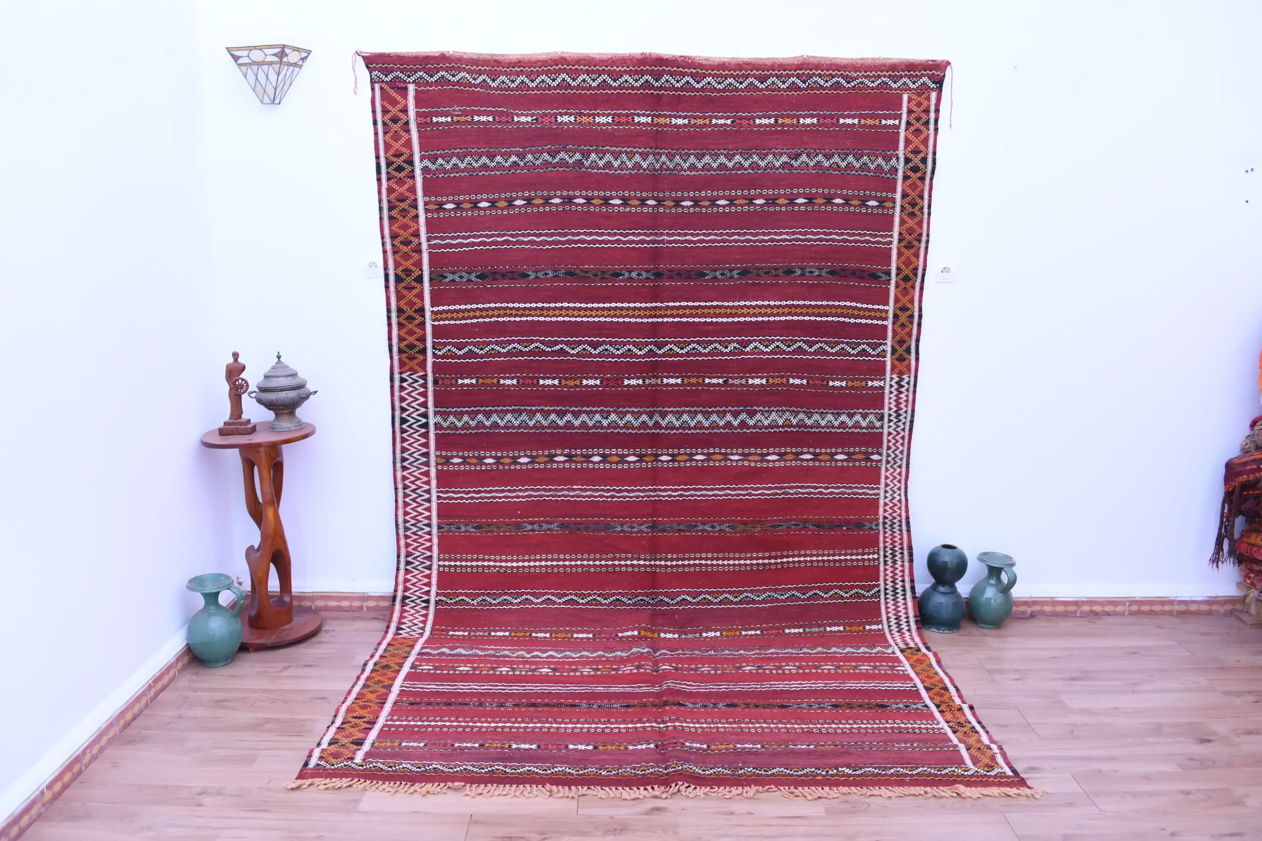 Handmade Zemmour Moroccan Wool Rug 199x312cm - Unique Tribal Pattern