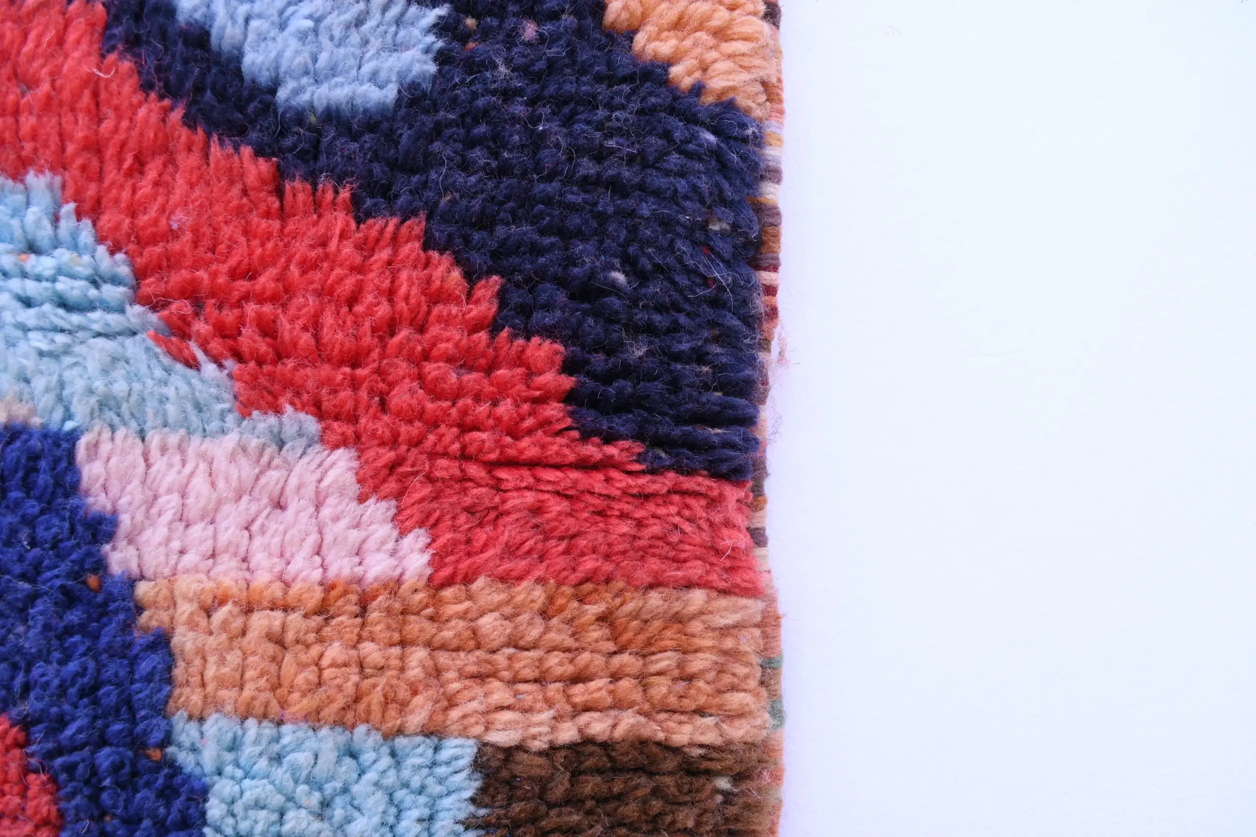 Vibrant Wool Mrirt Moroccan Rug - 173x230 cm - Handmade Abstract Design — изображение 3