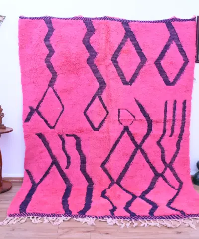 Vibrant Mrirt Moroccan Wool Rug 215x282cm - Handmade Boho Chic