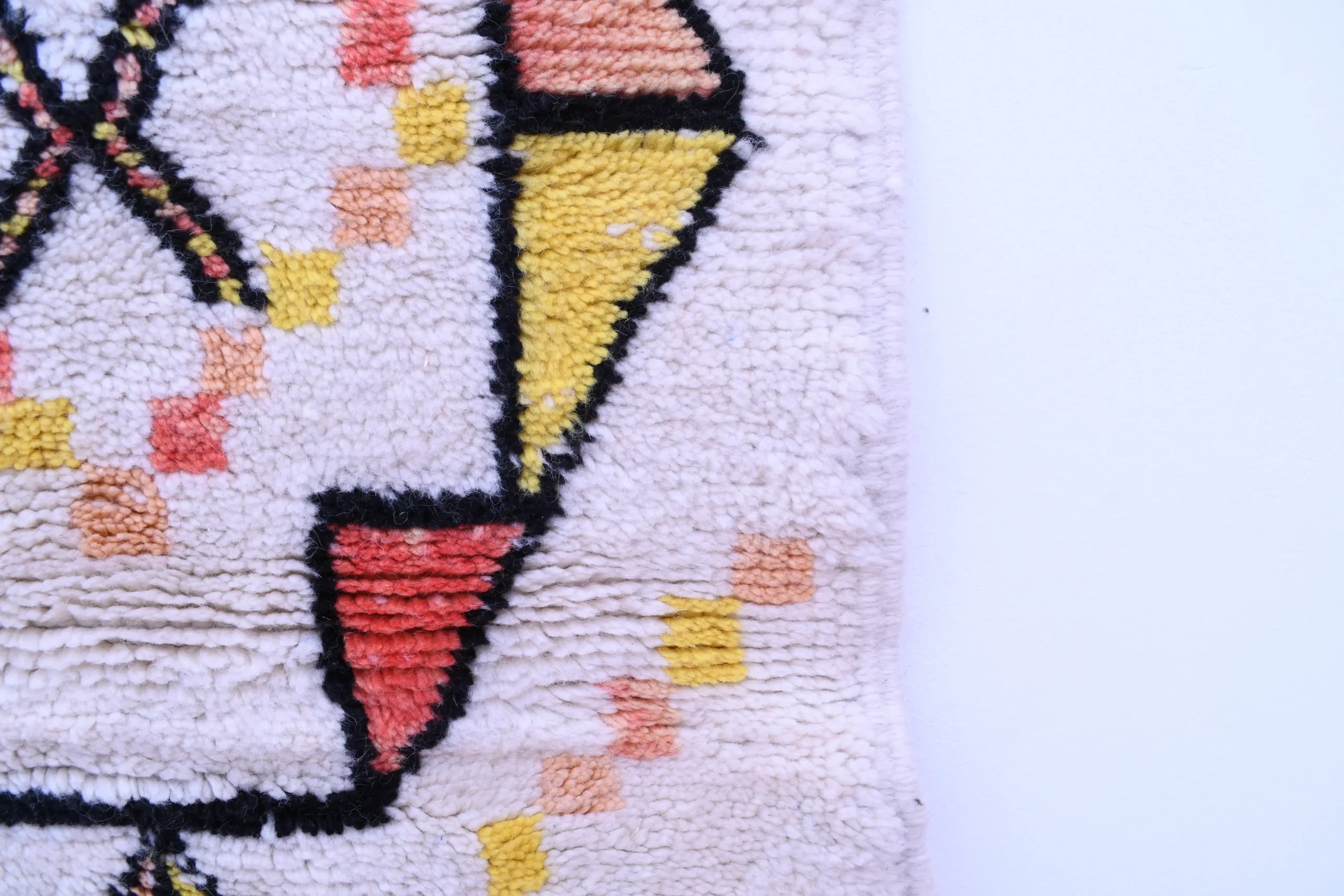 Handmade Moroccan Beni Ourain Wool Rug 178x195cm - Colorful Geometric Pattern - Image 5