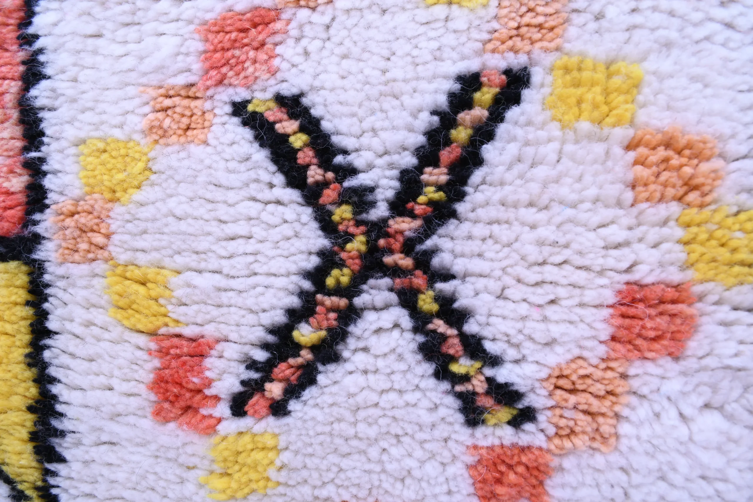 Handmade Moroccan Beni Ourain Wool Rug 178x195cm - Colorful Geometric Pattern - Image 6