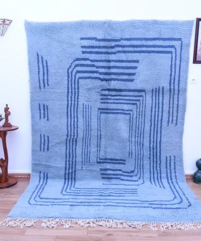 Handmade Moroccan Mrirt Wool Rug 200x300cm - Geometric Pattern